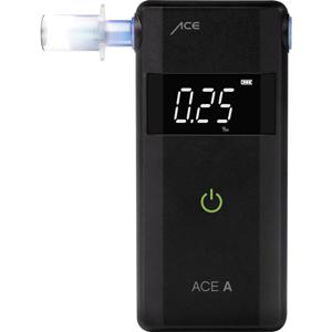 ACE A Alcoholtester Zwart 0 tot 4 ‰ Weergave van verschillende eenheden, Alarm, Incl. display, Countdown-functie