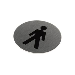 Pictogram rvs zelfkl.75mm heren