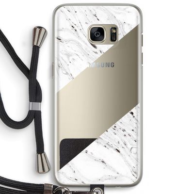 Biggest stripe: Samsung Galaxy S7 Edge Transparant Hoesje met koord