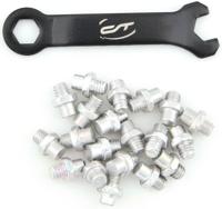 CONTEC Ct pedal pins r-pins alu silver 20pcs in.key
