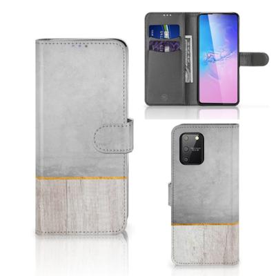 Samsung S10 Lite | Book Style Case | Wood Concrete