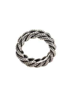 Ugo Cacciatori bague à design tressé - Argent