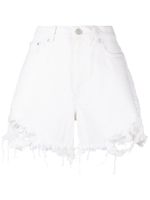 Stella McCartney short en jean à effet usé - Blanc - thumbnail