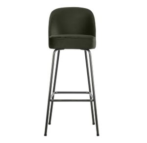 BePureHome Barstoel 'Vogue' Velvet, kleur Donkergroen (zithoogte 79cm)