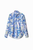 Tropisch shirt met lange mouwen - BLUE - M