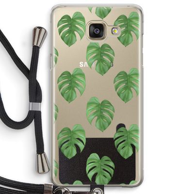 Monstera leaves: Samsung Galaxy A5 (2016) Transparant Hoesje met koord