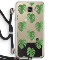 Monstera leaves: Samsung Galaxy A5 (2016) Transparant Hoesje met koord