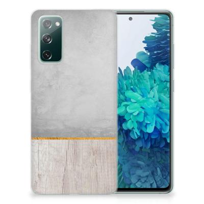 Samsung Galaxy S20 FE | Bumper Hoesje | Wood Concrete