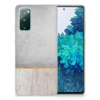Samsung Galaxy S20 FE | Bumper Hoesje | Wood Concrete