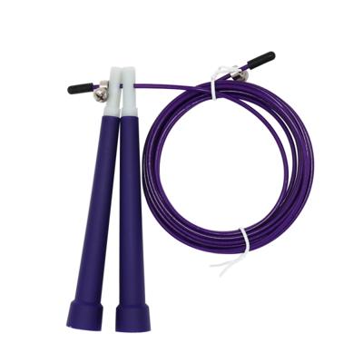 Staaldraad skipping overslaan verstelbare fitness sprong touw lengte: 3m (paars)