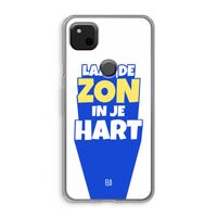 Laat de zon in je hart: Google Pixel 4a Transparant Hoesje