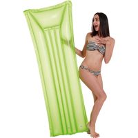 Waterspeelgoed neon groen/glitter luchtbed 174 x 59 cm voor volwassenen - Luchtbed (zwembad) - thumbnail