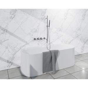 Fortifura Nebbio Badcombinatie-set - thermostaatkraan - inbouwdeel - glijstang - metalen doucheslang - staaf handdouche - uitbreiding inbouwdeel - uitloop - chroom SW1183064 SW1111526 SW767373 SW496810 SW1183076 SW