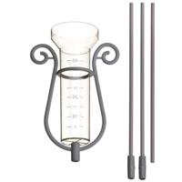Kunststof regenmeter 25 ml met steel - 100 cm - regenmeters - tuinartikelen / tuinaccessoires