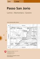 Wandelkaart - Topografische kaart 1314 Passo San Jorio | Swisstopo - thumbnail