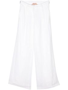 Nº21 pantalon ample à détails plissés - Blanc