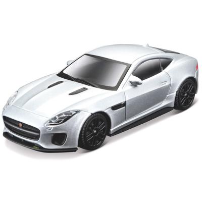 Modelauto Jaguar F-Type - geel/zwart - 9,5 cm - 1:43 - speelgoed auto schaalmodel