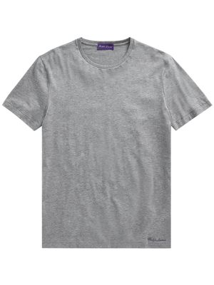 Ralph Lauren Purple Label t-shirt en coton à logo brodé - Gris