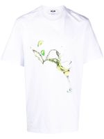 MSGM t-shirt à logo imprimé - Blanc