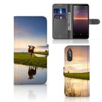Sony Xperia 10 II | Telefoonhoesje | Met pasjeshouder | Koe