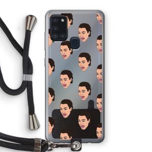 Ugly Cry Call: Samsung Galaxy A21s Transparant Hoesje met koord