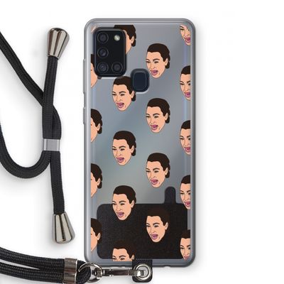 Ugly Cry Call: Samsung Galaxy A21s Transparant Hoesje met koord