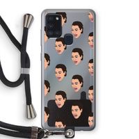 Ugly Cry Call: Samsung Galaxy A21s Transparant Hoesje met koord Ugly Cry Call: Samsung Galaxy A21s Transparant Hoesje met koord