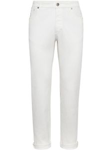 Brunello Cucinelli jean à coupe droite - Blanc