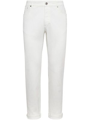 Brunello Cucinelli jean à coupe droite - Blanc