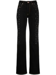 Marine Serre Regenerated straight-leg jeans - Noir