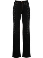 Marine Serre Regenerated straight-leg jeans - Noir