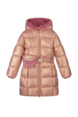 Le Chic winter winterjas meisjes - roze - Bodhi - furry, lang, tas