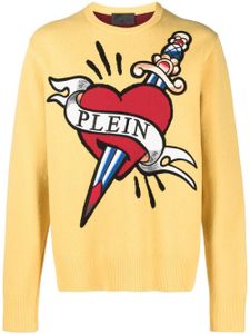 Philipp Plein pull cœur & dagger - Jaune