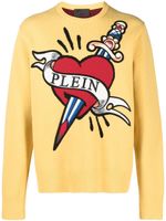 Philipp Plein pull cœur & dagger - Jaune