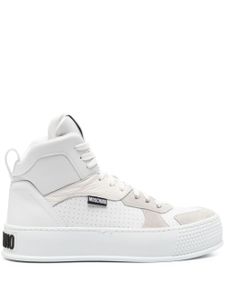 Moschino Bumps & Stripes high-top sneakers - Blanc