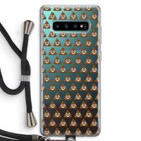Poop emoji: Samsung Galaxy S10 Plus Transparant Hoesje met koord