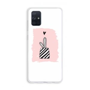 Zwart-wit cactus: Galaxy A71 Transparant Hoesje