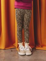 Meisjeslegging met fleecevoering chocoladebruin