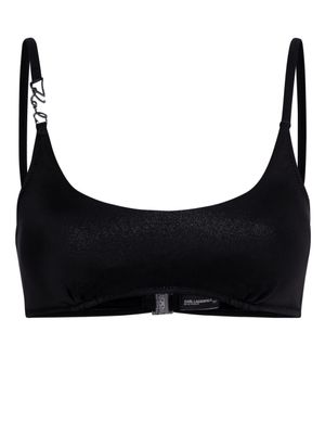 Karl Lagerfeld haut de bikini-bandeau Signature - Noir