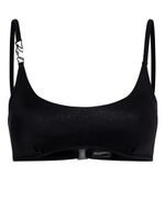 Karl Lagerfeld haut de bikini-bandeau Signature - Noir - thumbnail