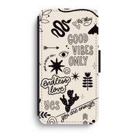 Good vibes: iPhone XR Flip Hoesje