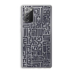 Moroccan Print: Samsung Galaxy Note 20 / Note 20 5G Transparant Hoesje
