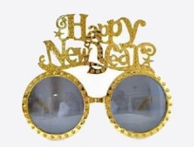 Bril Happy New Year Goud
