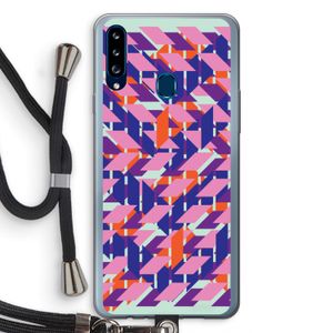 Skew Blush 3: Samsung Galaxy A20s Transparant Hoesje met koord