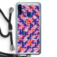 Skew Blush 3: Samsung Galaxy A20s Transparant Hoesje met koord