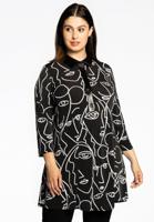 Yoek Tuniek wide bottom kraag MASK | Zwart | Maat 46/48
