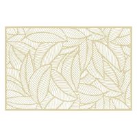 Rechthoekige placemat Jungle goud PVC 45 x 30 cm - thumbnail