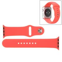For Apple Watch Sport 42mm High-performance Longer Rubber Sport Watchband with Pin-and-tuck Closure(Rose Red)