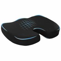 Zitkussen Éénkleurig Zwart 47 x 36,5 x 8 cm Traagschuim