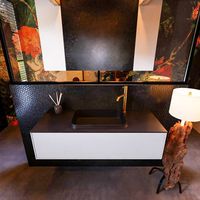 Badkamermeubelset Mondiaz Erin 120 cm met 1 Lade met RIDGE Wastafel Midden Urban met 1 kraangat Greeploos Mat Cale